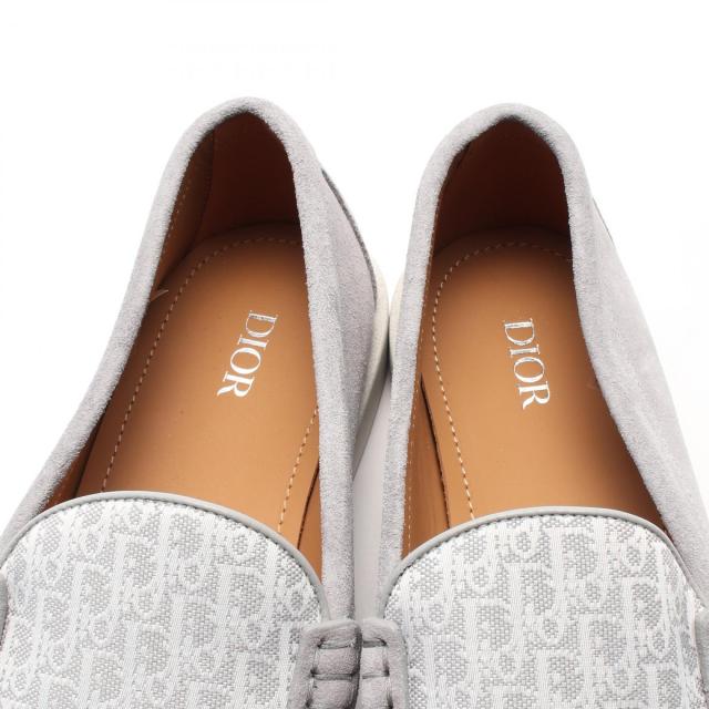 ディオール Dior オブリーク ローファー 靴 スウェード ファブリック