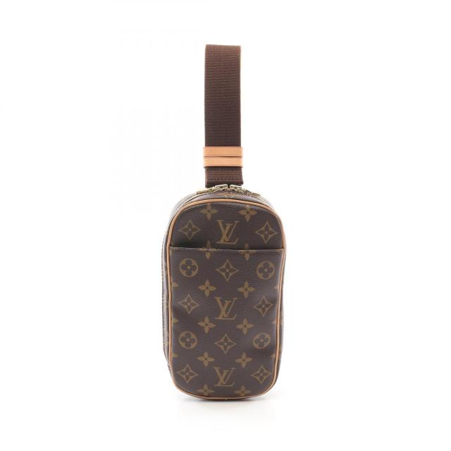 ルイ・ヴィトン LOUIS VUITTON ポシェットガンジュ ウエストバッグ ボディバッグ バッグ PVCコーティングキャンバス レザー モノグラム メンズ レディース ブラウン系 M51870 【中古】