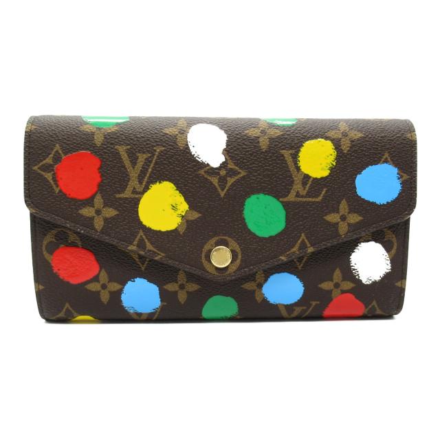 ルイ・ヴィトン LOUIS VUITTON LV×YK ポルトフォイユ・サラ NM 二つ折り長財布 二つ折り長財布 財布 PVCコーティングキャンバス モノグラム レディース ブラウン系 M81980 【中古】