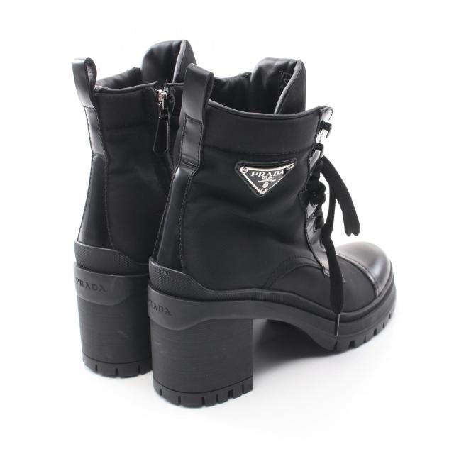 プラダ PRADA RE-NYLON トライアングルロゴ ブーツ 靴 ナイロン レザー  