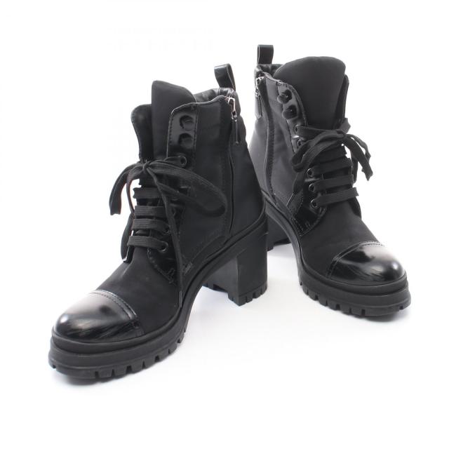 プラダ PRADA RE-NYLON トライアングルロゴ ブーツ 靴 ナイロン レザー  