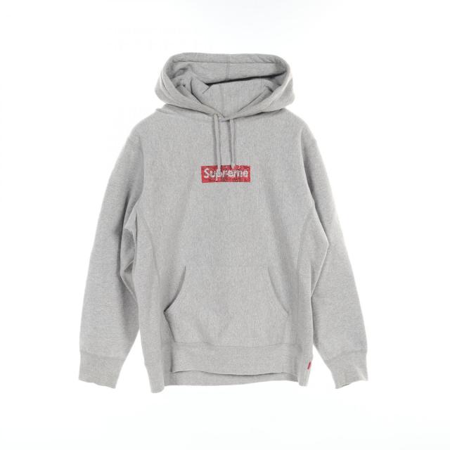 シュプリーム Supreme SUPREME × SWAROVSKI Box Logo Hooded Sweatshirt パーカー 衣料品 トップス コットン ポリエステル レディース グレー系 【中古】