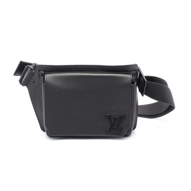 ルイ・ヴィトン LOUIS VUITTON バムバッグ NV アエログラム ノワール ウエストバッグ ボディバッグ バッグ グレインレザー メンズ ブラック系 M57081 【中古】