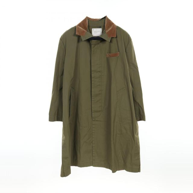 サカイsacaiステンカラーコート1カーキ サカイ Sacai ステンカラーコート 衣料品 アウター コットン