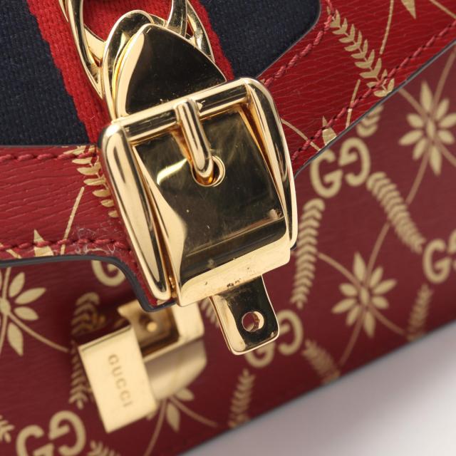 GUCCI グッチ　シェリーライン ベルト レザー　バックル　レディース　革 GUCCI グッチ ベルト サイズ95 メンズ/レディース シェリーライン