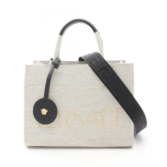 VERSACE ヴェルサーチ トートバッグ ハンドバッグ ゴールド金具 ブラック