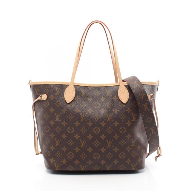 ルイ・ヴィトン LOUIS VUITTON ネヴァーフル インサイドアウトMM トートバッグ バッグ PVCコーティングキャンバス レザー キャンバス モノグラム レディース ブラウン系 / レッド系 / モノグラム/ルージュサリ M12096 【中古】