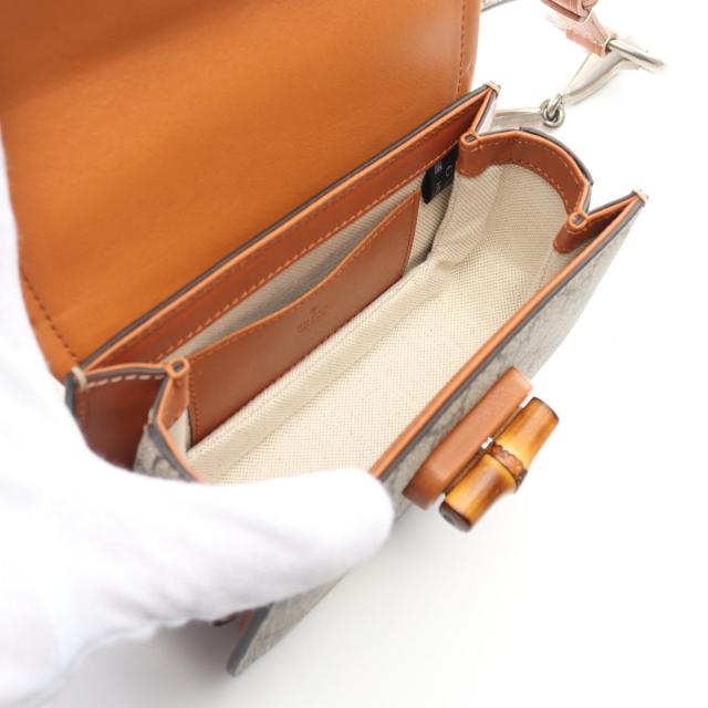 グッチ GUCCI バンブー 1947 ミニ ベルトバッグ ウエストバッグ ボディ