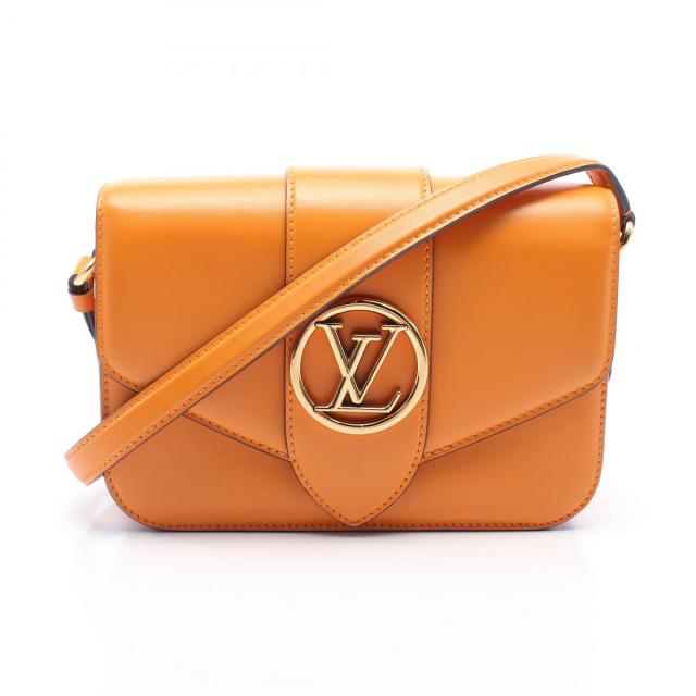 ルイ・ヴィトン LOUIS VUITTON LV PONT 9 LVポンヌフ ショルダーバッグ バッグ レザー レディース オレンジ系 M55946 【中古】