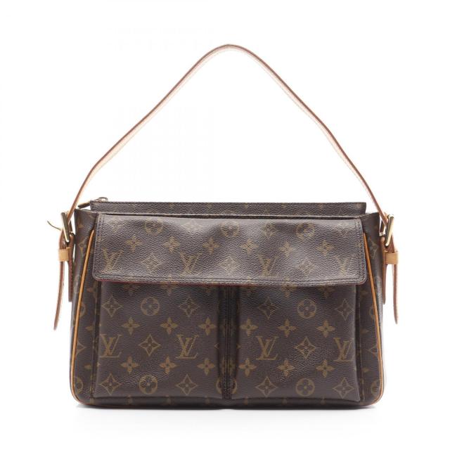 ルイ・ヴィトン LOUIS VUITTON ヴィバシテGM ショルダーバッグ バッグ PVCコーティングキャンバス レザー モノグラム レディース ブラウン系 M51163 【中古】