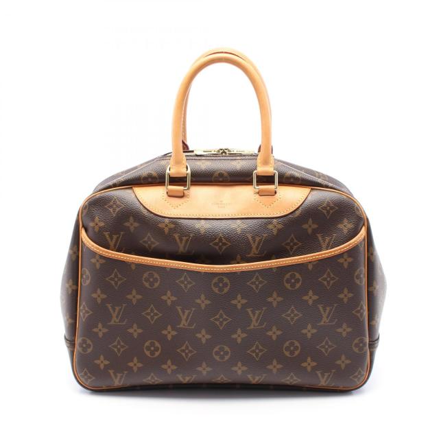 ルイ・ヴィトン LOUIS VUITTON ドーヴィル ボーリングヴァニティ ハンドバッグ バッグ PVCコーティングキャンバス レザー モノグラム レディース ブラウン系 M47270 【中古】