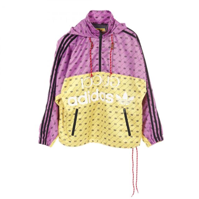 グッチ GUCCI GUCCI × adidas 衣料品 アウター ポリエステル メンズ パープル系 / イエロー系 696775 【中古】