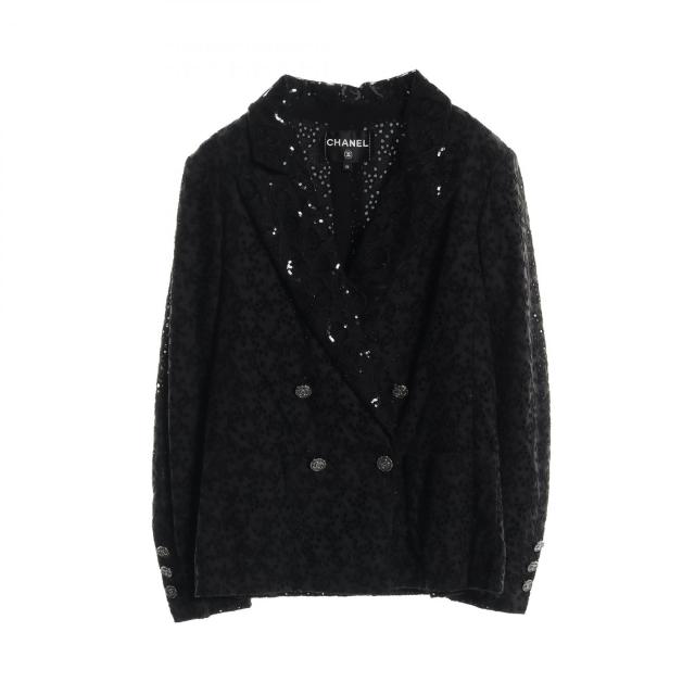 シャネル CHANEL ココマーク アイレット 衣料品 アウター コットン / ポリエステル レディース ブラック系 P70098V60024 【中古】