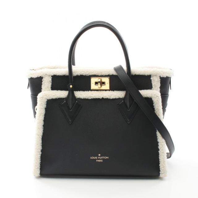 ルイ・ヴィトン LOUIS VUITTON オンマイサイドMM ハンドバッグ バッグ トリヨンレザー トリヨンレザー レディース ブラック系 M58908 【中古】