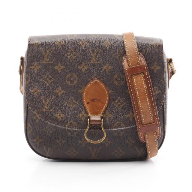 ルイ・ヴィトン LOUIS VUITTON サンクルーGM ショルダーバッグ バッグ PVCコーティングキャンバス レザー モノグラム レディース ブラウン系 M51242 【中古】