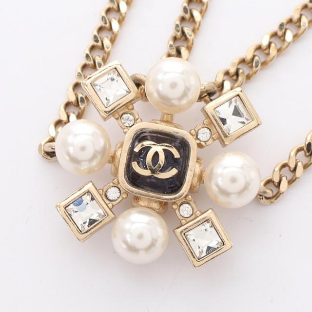 シャネル CHANEL ココマーク フェイクパール ネックレス チョーカー