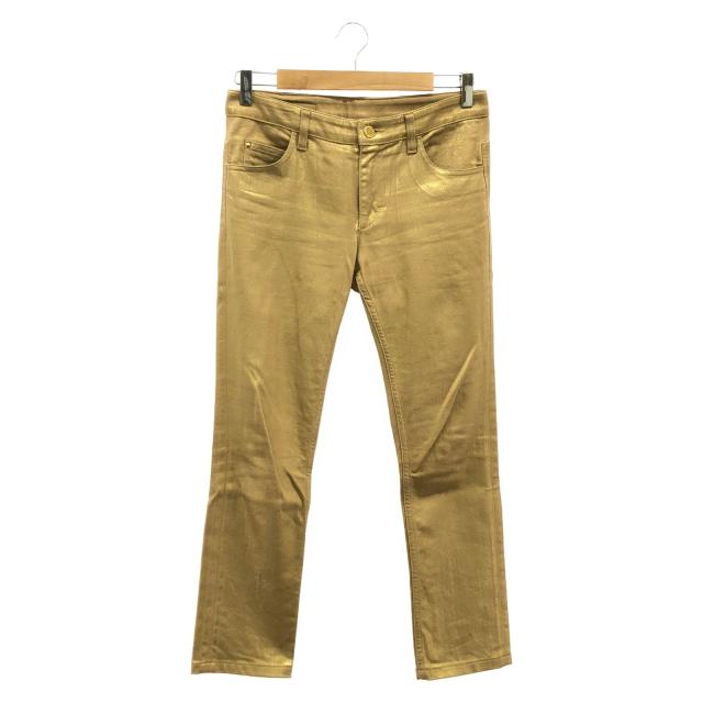 ルイ・ヴィトン LOUIS VUITTON ゴールドパンツ パンツ 衣料品 ボトムス コットン レディース ゴールド系 【中古】