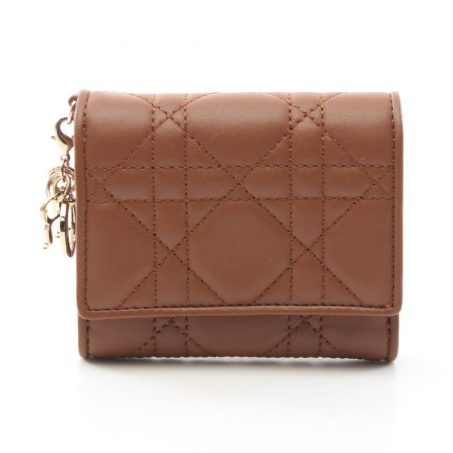 ディオール Dior LADY DIOR ロータスウォレット 三つ折り財布