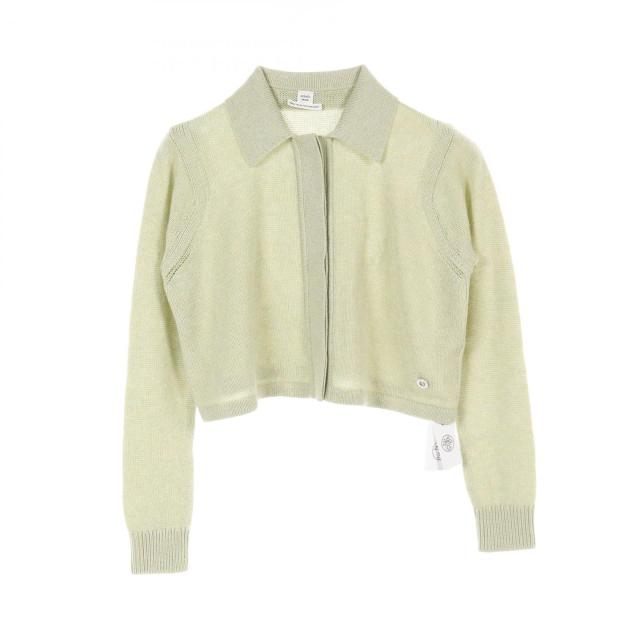 エルメス HERMES カーディガン 衣料品 トップス カシミヤ レディース グリーン系 H5E2727D1R 【中古】