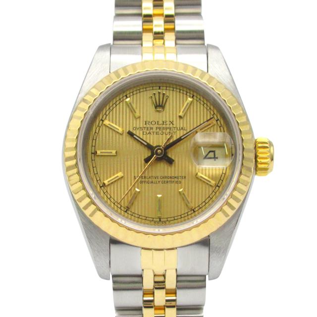 ロレックス ROLEX デイトジャスト R番 腕時計 時計 K18（イエローゴールド） ステンレススチール レディース ゴールド系 CH/タペ/BA 69173 【中古】