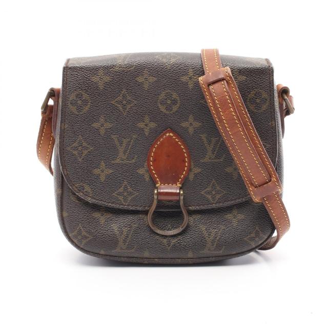 ルイ・ヴィトン LOUIS VUITTON サンクルーMM ショルダーバッグ バッグ PVCコーティングキャンバス レザー モノグラム レディース ブラウン系 M51243 【中古】
