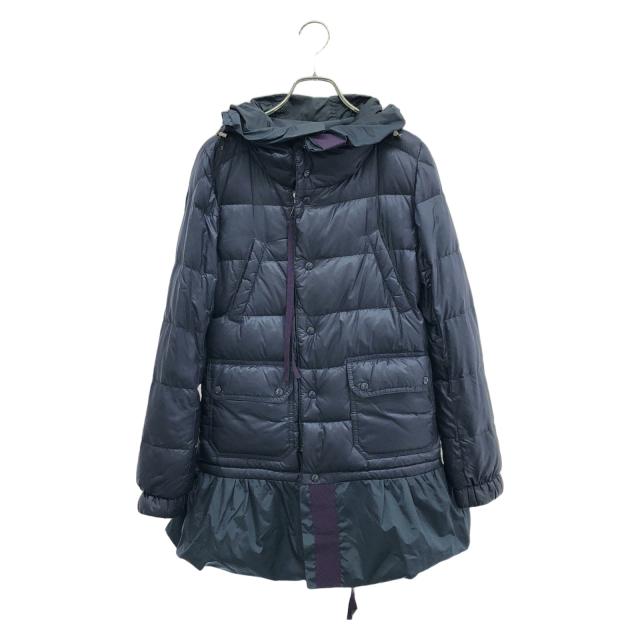 モンクレール MONCLER ダウンコート ダウンジャケット 衣料品 アウター ナイロン レディース ネイビー系 【中古】