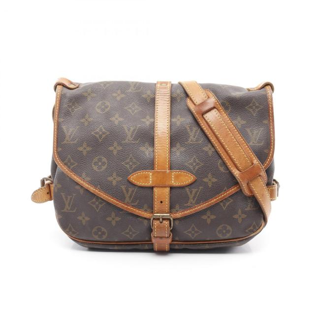 ルイ・ヴィトン LOUIS VUITTON ソミュール30 ショルダーバッグ バッグ PVCコーティングキャンバス レザー モノグラム レディース ブラウン系 M42256 【中古】 ショルダーバッグ