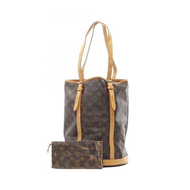 ルイ・ヴィトン LOUIS VUITTON バケットGM ショルダーバッグ バッグ PVCコーティングキャンバス レザー モノグラム レディース ブラウン系 M42236 【中古】