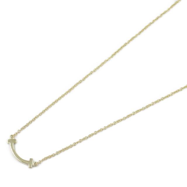 Tiffany ミニ Tスマイル ネックレス イエローゴールド K18