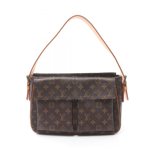 ルイ・ヴィトン LOUIS VUITTON ヴィバシテGM ショルダーバッグ バッグ PVCコーティングキャンバス レザー モノグラム レディース ブラウン系 M51163 【中古】