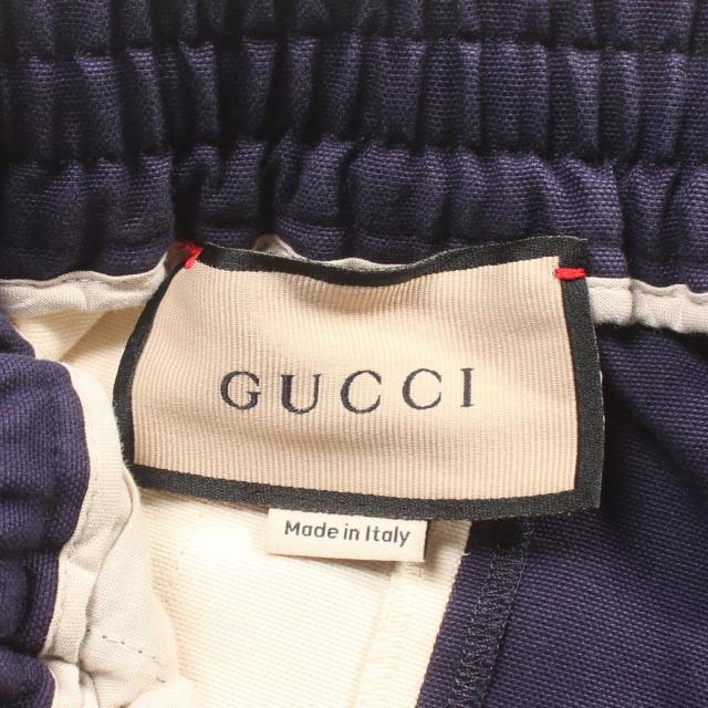 グッチ GUCCI パンツ 衣料品 ボトムス コットン メンズ ネイビー系 666529 【中古】 グッチ GUCCI パンツ 衣料品 ボトムス コットン メンズ ネイビー系