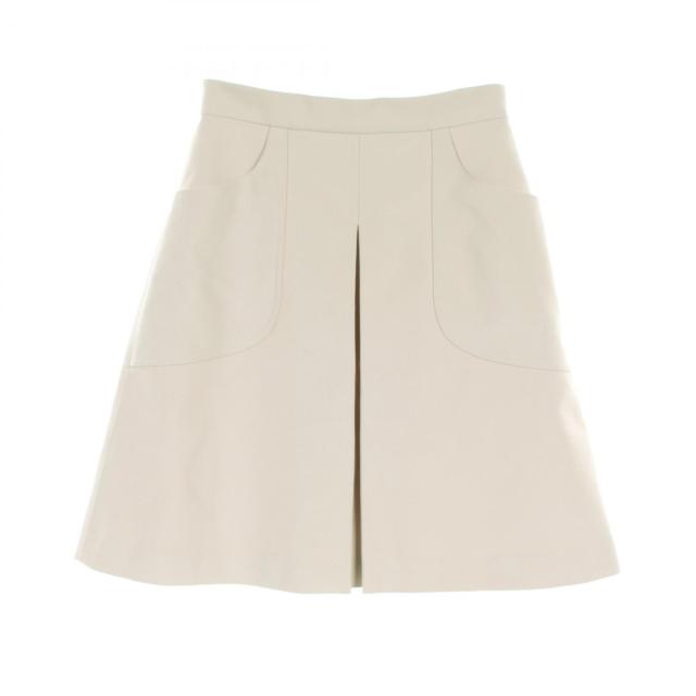 フォクシー ニューヨーク FOXEY NEW YORK Faille Cargo Pleated Skirt スカート 衣料品 ボトムス ポリエステル レディース ベージュ系 35073-NSSFG102T 【中古】