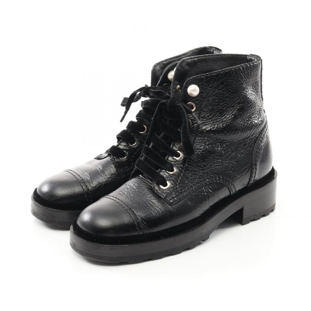 シャネル CHANEL ココマーク ブーツ 靴 レザー レディース ブラック系 G35154 【中古】