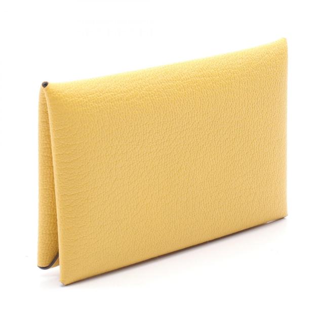 エルメス HERMES カルヴィ ヴェルソ ケース 財布 シェーブル シェーブル レディース イエロー系 【中古】 エルメス HERMES カルヴィ ヴェルソ コインケース 財布 シェーブル