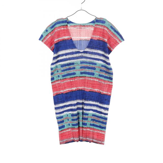 プリーツプリーズ PLEATS PLEASE ワンピース 衣料品 トップス ポリエステル レディース マルチカラー PP21-JT685 【中古】