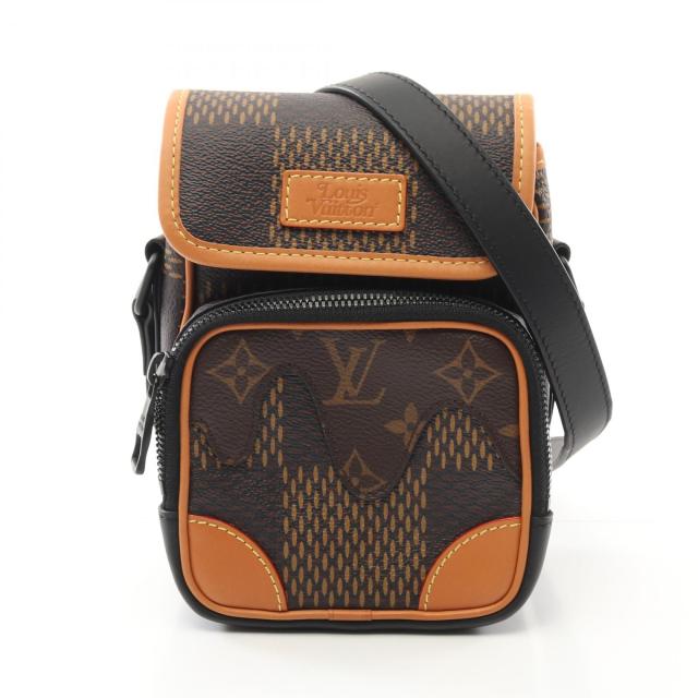 ルイ・ヴィトン LOUIS VUITTON LOUIS VUITTON × NIGO アマゾン メッセンジャー ショルダーバッグ バッグ PVCコーティングキャンバス レザー ダミエ・ジャイアント メンズ ブラウン系 / ブラック系 N40357 【中古】