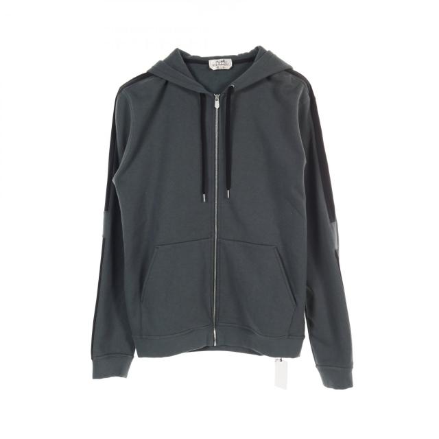 エルメス HERMES パーカー 衣料品 トップス コットン ナイロン メンズ グリーン系 / ブラック系 【中古】