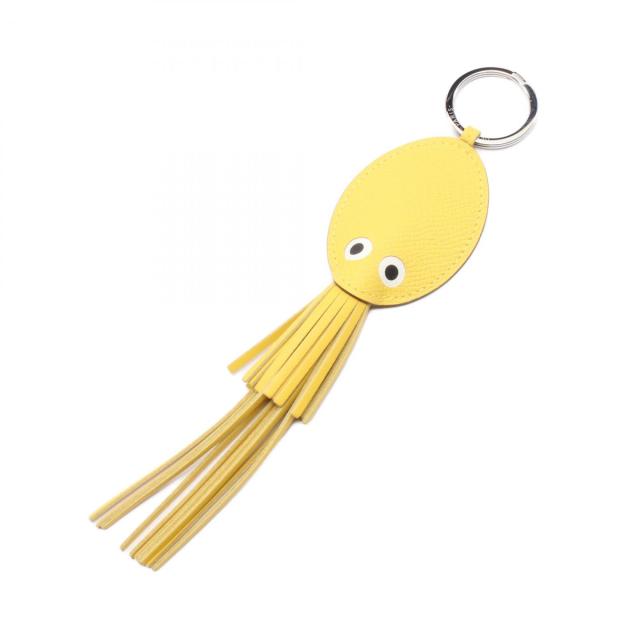 エルメス HERMES プルプ チャーム アクセサリー レザー ヴォーエプソン / アニョーミロ ヴォーエプソン レディース イエロー系 【中古】