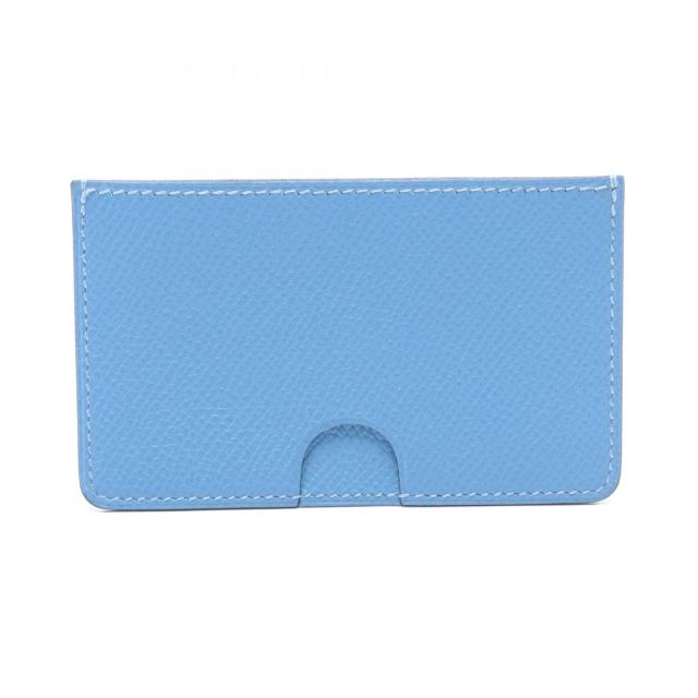 エルメス HERMES ポルクロール カードケース アクセサリー レザー ヴォーエプソン ヴォーエプソン レディース ブルー系 【中古】
