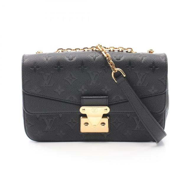 ルイ・ヴィトン LOUIS VUITTON マルソー ショルダーバッグ バッグ レザー モノグラム・アンプラント レディース ブラック系 M46200 【中古】