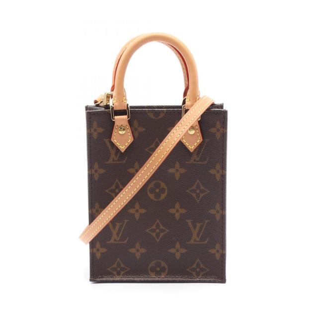 ルイ・ヴィトン LOUIS VUITTON プティット サックプラ ハンドバッグ バッグ PVCコーティングキャンバス レザー モノグラム レディース ブラウン系 M69442 【中古】