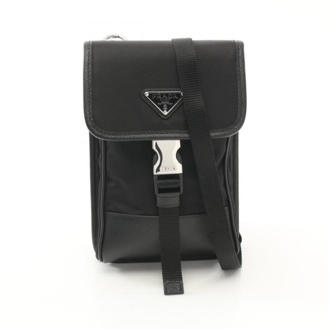 プラダ PRADA TESSUTO＋SAFFIANO ショルダーバッグ バッグ ナイロン サフィアーノレザー レディース ブラック系 2ZH1092DMHF0002 【新品】