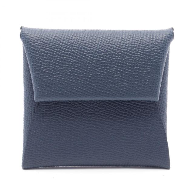 エルメス HERMES バスティア ケース 財布 レザー ヴォーエプソン ヴォーエプソン レディース ネイビー系 【中古】