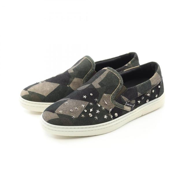 ジミーチュウ JIMMY CHOO スリッポン 靴 スウェード メンズ グリーン系 / マルチカラー 【中古】