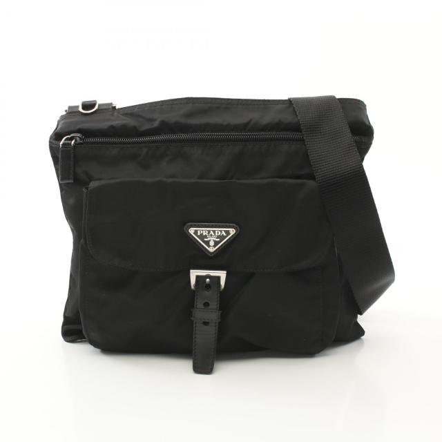 【中古品】　PRADA プラダ ナイロン レザー ショルダーバッグ PRADA プラダ ショルダーバッグ ナイロン ブランドロゴ ナイロン