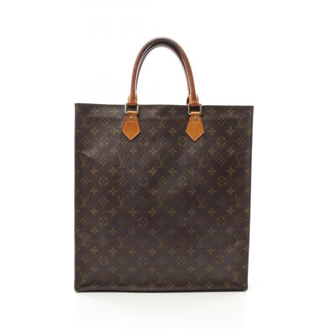 ルイ・ヴィトン LOUIS VUITTON サックプラ トートバッグ バッグ PVCコーティングキャンバス レザー モノグラム レディース ブラウン系 M51140 【中古】
