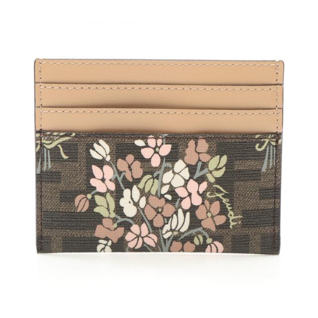 フェンディ FENDI カードケース アクセサリー PVCコーティングキャンバス レザー レディース ブラウン系 / マルチカラー 8M0445AURFF174H 【新品】