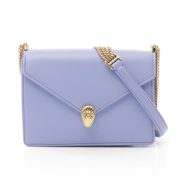 ブルガリ BVLGARI セルペンティ フォーエバー ショルダーバッグ バッグ レザー レディース パープル系 【中古】