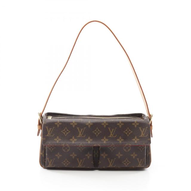 ルイ・ヴィトン LOUIS VUITTON ヴィバシテMM ショルダーバッグ バッグ PVCコーティングキャンバス レザー モノグラム レディース ブラウン系 M51164 【中古】