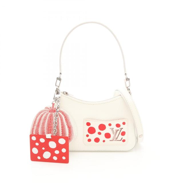 ルイ・ヴィトン LOUIS VUITTON LOUIS VUITTON × 草間彌生 マレリーニ ハンドバッグ バッグ レザー エピ レディース ホワイト系 / レッド系 M21759 【中古】